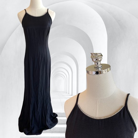 Gunne Sax Dresses & Skirts - Jessica McClintock Gunne Sax Black Maxi Dress Size 7/8